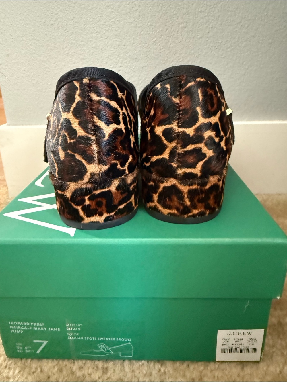 J. Crew Leopard-Print Mary Jane Flats with Gold Buckles - Picture 3 of 5